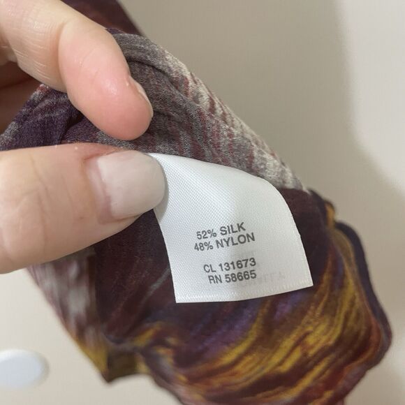 Classiques Entier Womens Silk Blend Wrap V Nexk Ruched Side Sleeveless Top Sz 3X - Picture 8 of 8